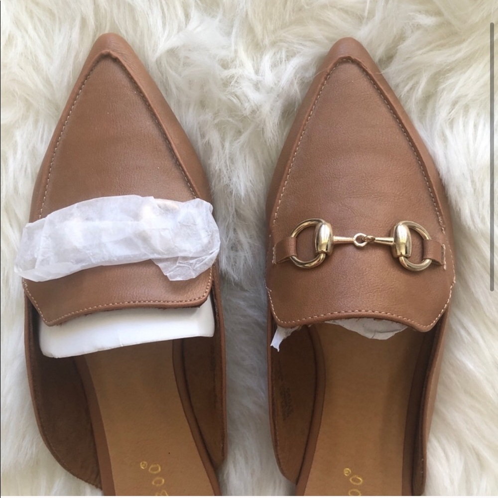 Bamboo Tan Mules